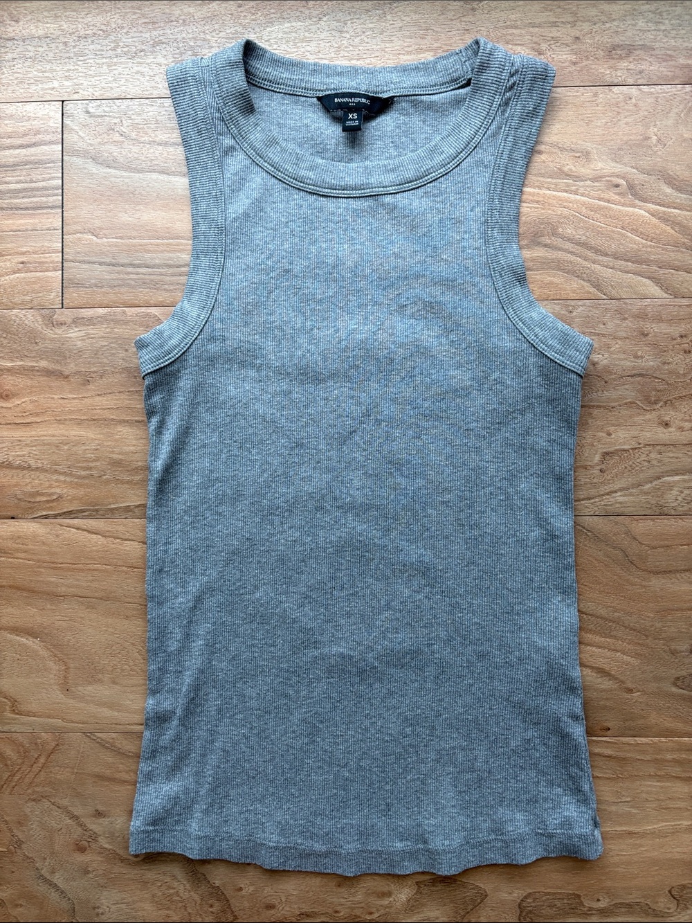 Banana Republic Heather Gray Ribbed Tank Top